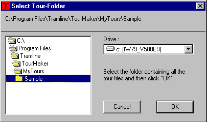 Select Tour Folder dialog box